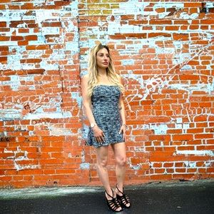 Zara Knit Textured Tunic Mini Dress New